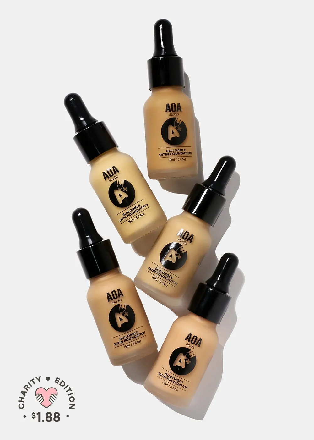 A : AOA Drop Liquid Foundation - Medium Tones