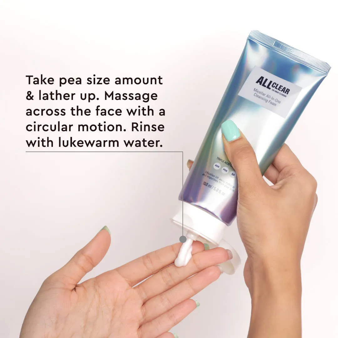 All Clear Micellar All-In-One Cleansing Foam 150ml