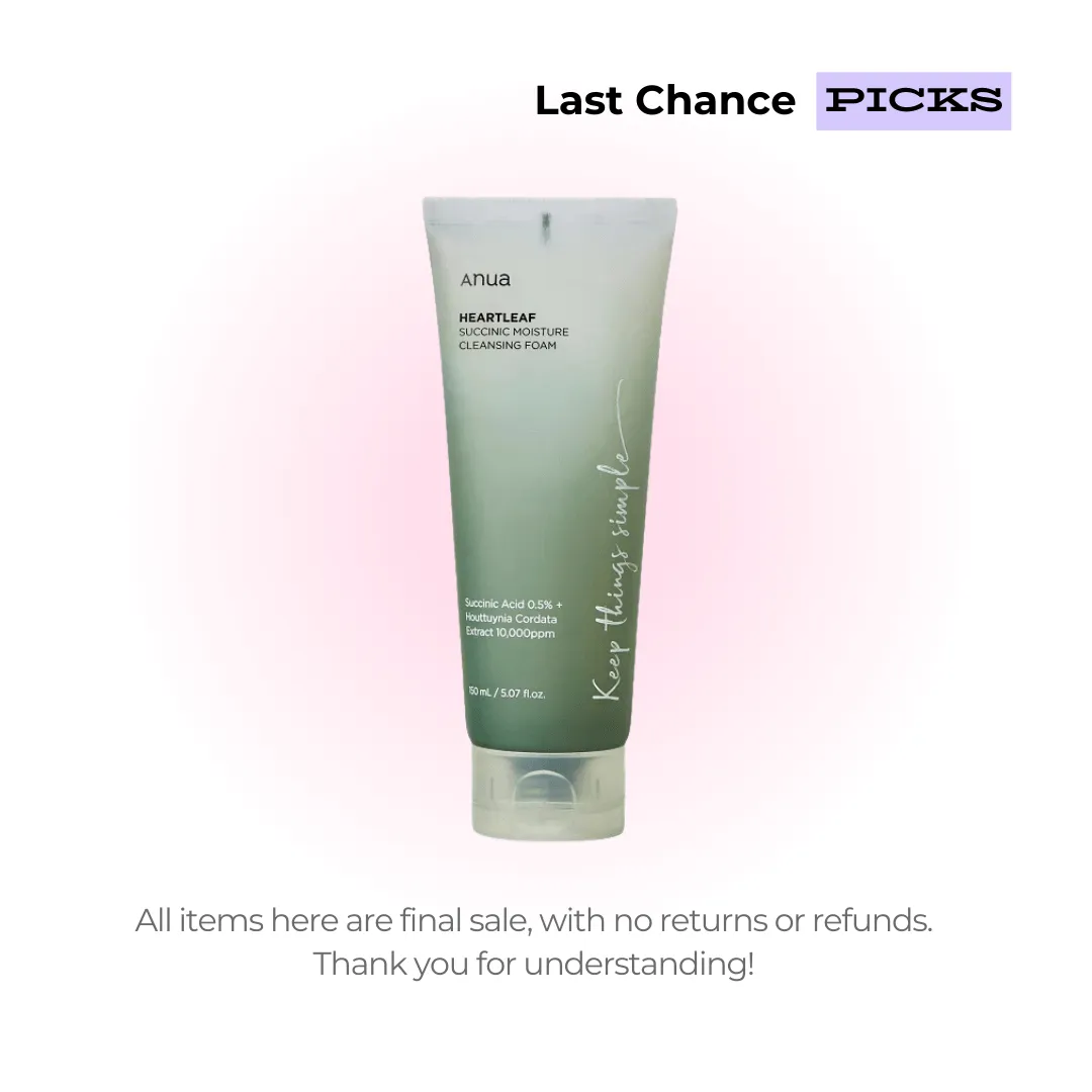 Anua Heartleaf Succinic Moisture Cleansing Foam 150ml (Clearance)