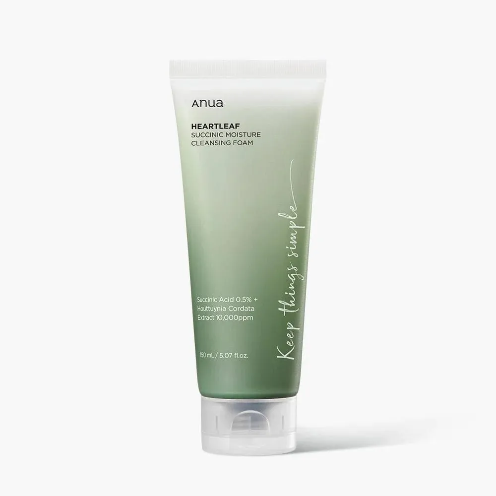 Anua Heartleaf Succinic Moisture Cleansing Foam 150ml (Clearance)