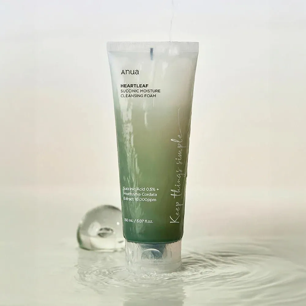 Anua Heartleaf Succinic Moisture Cleansing Foam 150ml (Clearance)