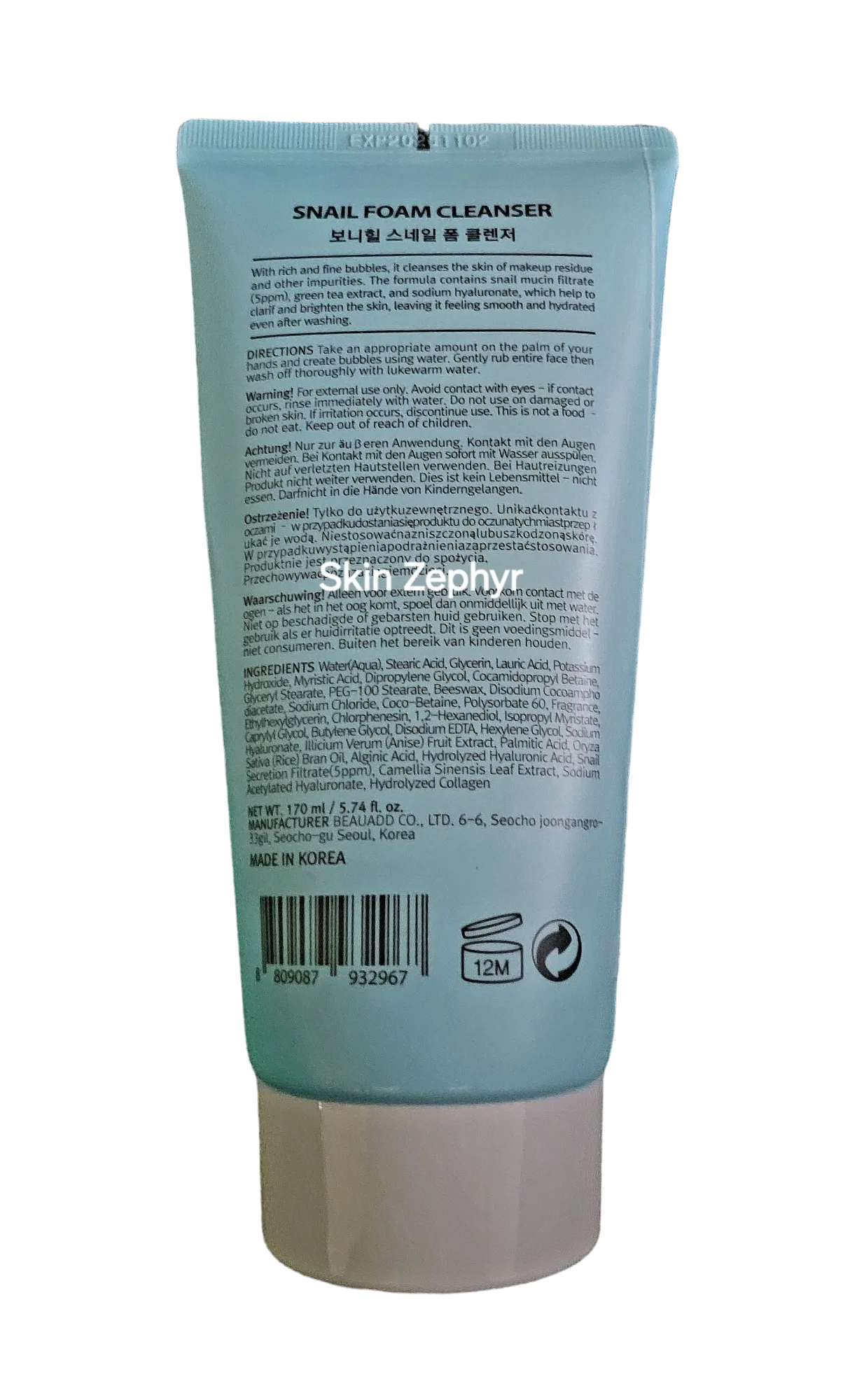 Bonnyhill Snail Foam Cleanser