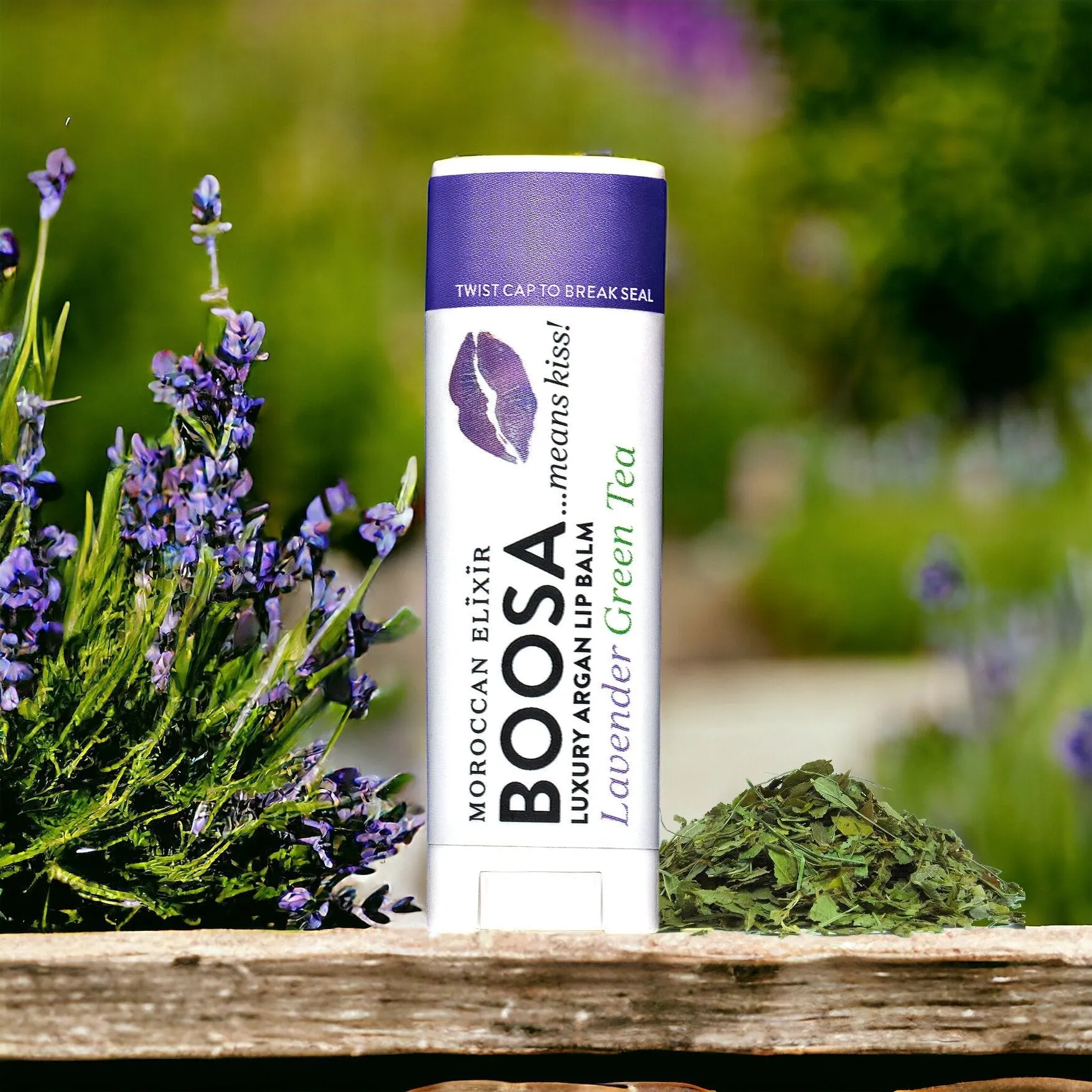 BOOSA Argan Lip Balm  (Lavender Green Tea)