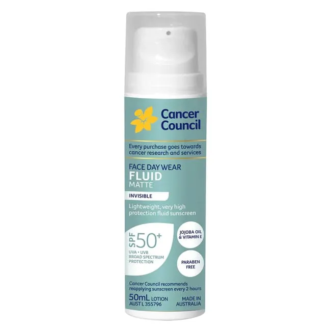 Cancer Council Face Day Wear Fluid Matte SPF50  50ml