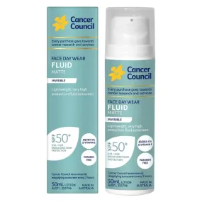 Cancer Council Face Day Wear Fluid Matte SPF50  50ml