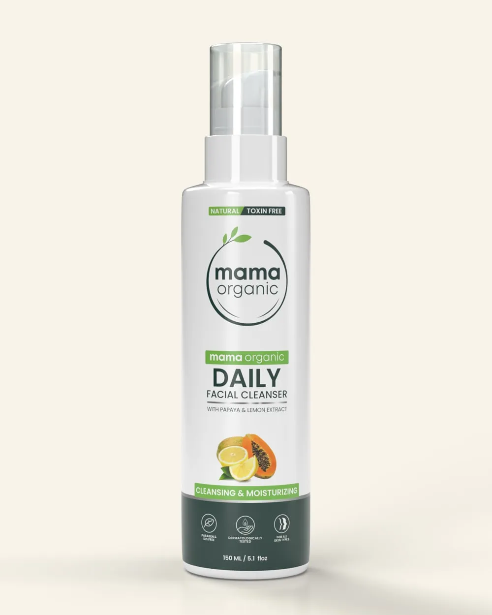 Daily Facial Cleanser - 150ml For Deep Cleansing With Papaya & Lemon Extract