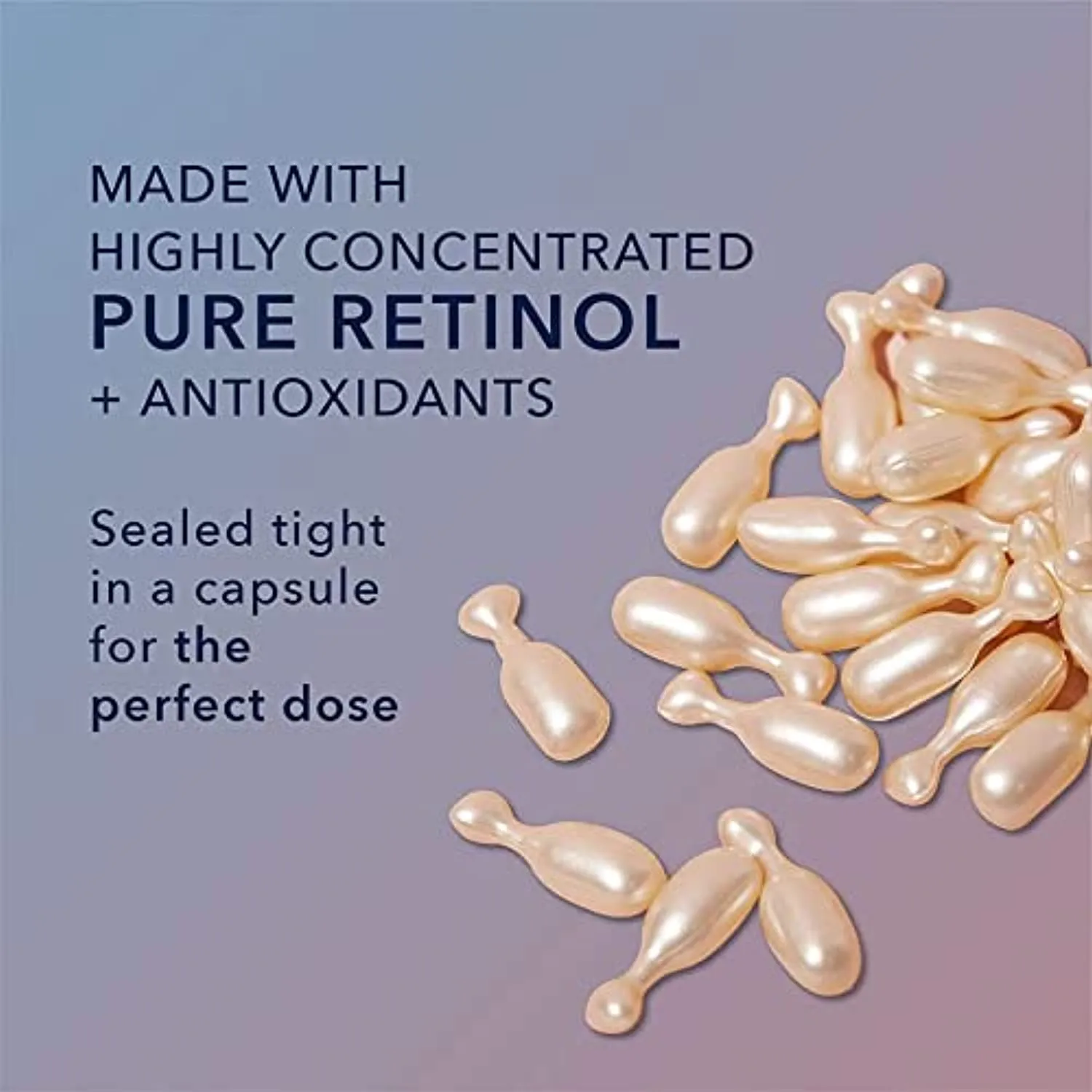 RoC Retinol Correxion Anti-Aging Wrinkle Night Serum, Daily Line Smoothing Skin Care Treatment, 30 Individual Capsules, Unscented, 0.35 Fl Oz