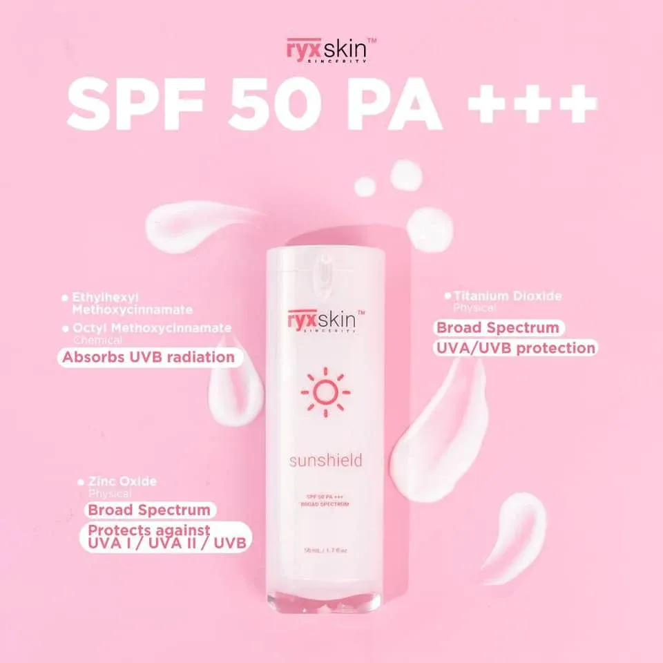 Ryx Skin Sunshield Broad Spectrum SPF50  PA   