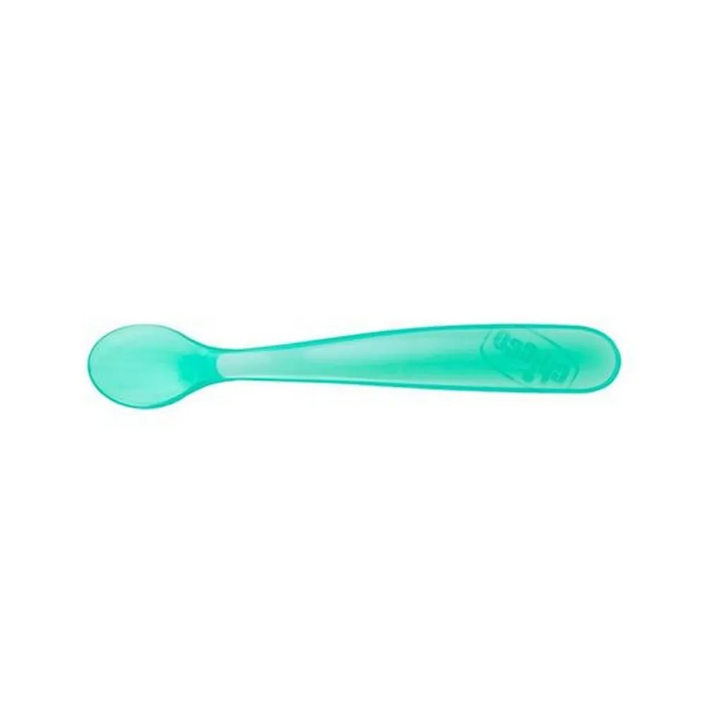 Sea Green Soft Silicone Spoon - 2 Pieces