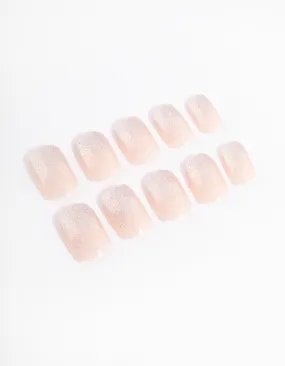 Tweens Blush Glitter Press On Nails