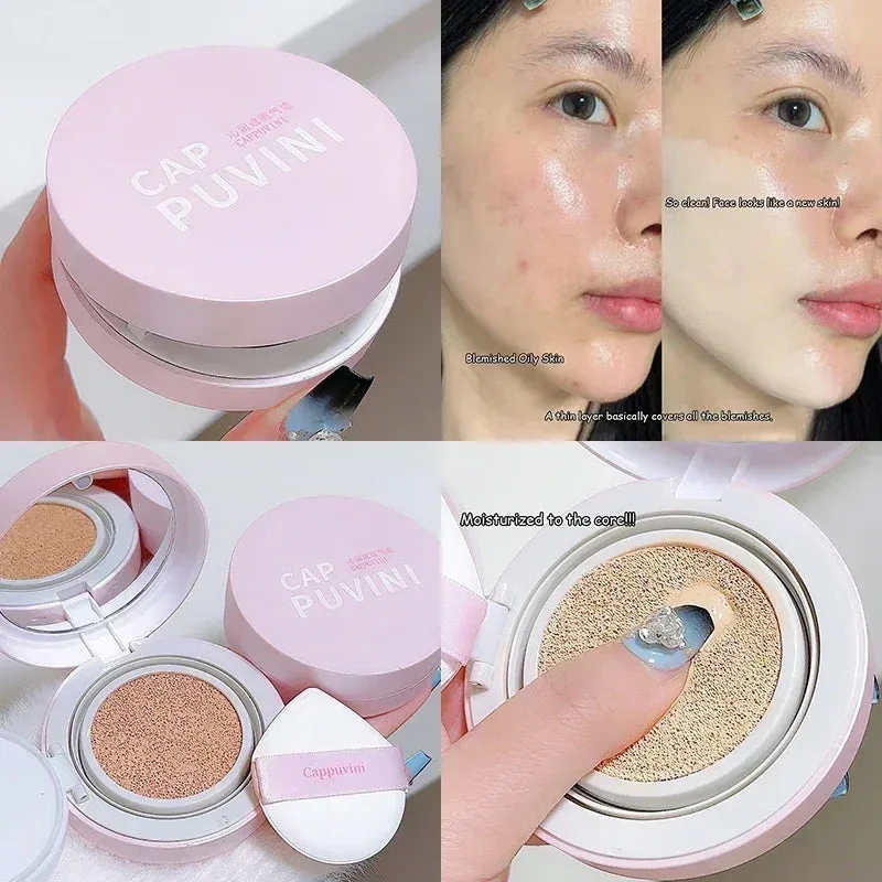 Yeknu Face Foundation Air Cushion CC Cream Waterproof Brighten Foundation Concealer Cream Women Base Makeup Face Korean Cosmetics